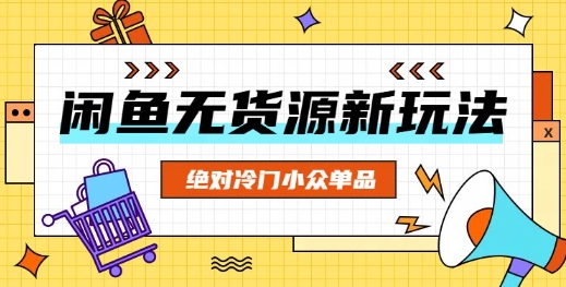 闲鱼无货源冷门单品项目，绝对冷门小众单品-智壹网创