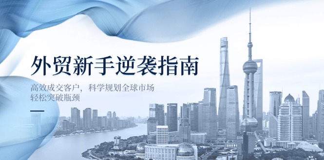 （14201期）外贸新手逆袭指南：高效成交客户，科学规划全球市场，轻松突破瓶颈-智壹网创